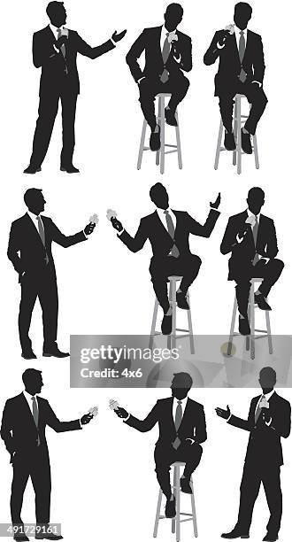 newscaster - stool stock illustrations