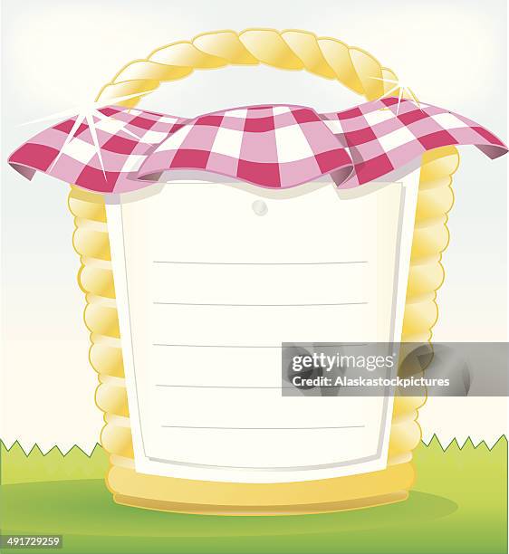 picnic basket - hamper stock illustrations