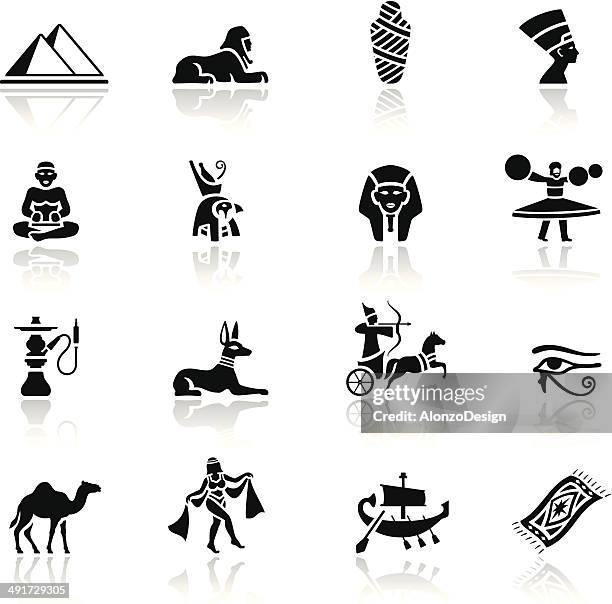 ilustraciones, imágenes clip art, dibujos animados e iconos de stock de icono de estilo - horus