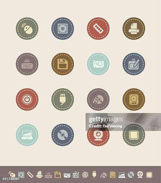computer icons - random access memory stock illustrations