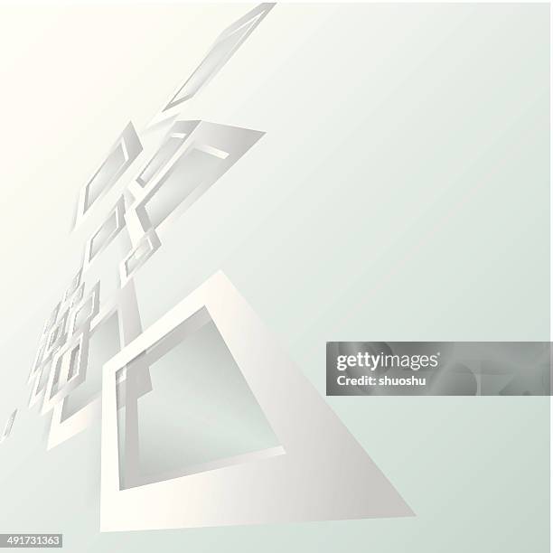 abstract gray 3d square pattern background - double exposure medical stock illustrations