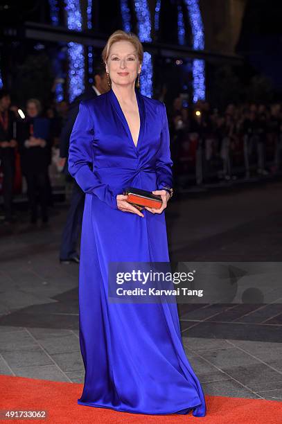 Meryl Streep attends a screening of "Suffragette" on the opening night of the BFI London Film Festival at Odeon Leicester Square on October 7, 2015...