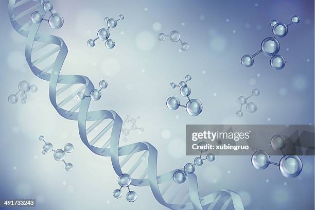 ilustrações, clipart, desenhos animados e ícones de dna strands, fundo abstrato consiste de dna moléculas. - bioquímica