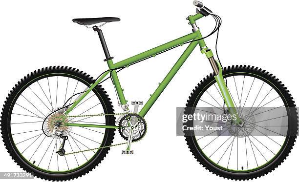 green mountain bike - steel cable 幅插畫檔、美工圖案、卡通及圖標