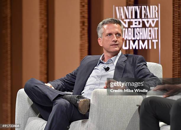 S Bill Simmons speaks onstage during "Ahead of the Curve - The Future of Sports Journalism" at the Vanity Fair New Establishment Summit at Yerba...