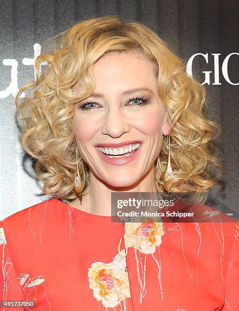 Actress Cate Blanchett the screening of Sony Pictures Classics' "Truth" hosted by Giorgio Armani and The Cinema Society at Museum of Modern Art on...