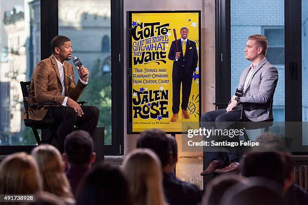 Jalen Rose and Brian Fitzsimmons attend AOL BUILD Presents "Got To Give People What They Want" at AOL Studios In New York on October 7, 2015 in New...