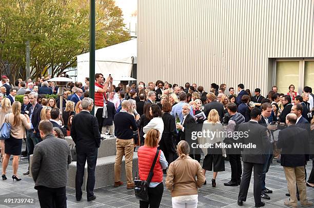 Guests attend the Vanity Fair New Establishment Summit Closing Cocktail Party at Yerba Buena Center for the Arts on October 7, 2015 in San Francisco,...