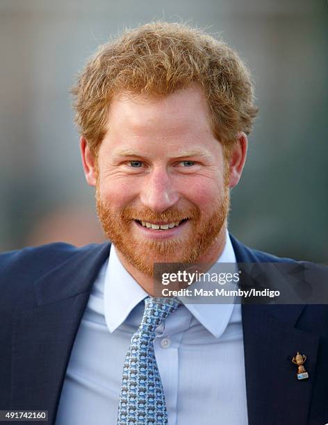 Prince Harry visits Paignton Rugby Club to present them with an RFU, Gold Standard Facilities Award on October 7, 2015 in Paignton, England.