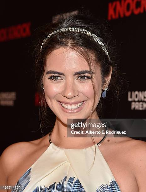 Actress Lorenza Izzo attends the premiere of Lionsgate's "Knock Knock" at TCL Chinese 6 Theatres on October 7, 2015 in Hollywood, California.