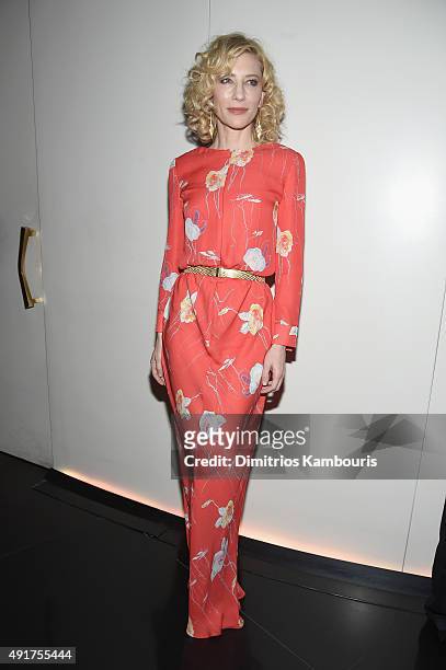 Actress Cate Blanchett attends the Armani and Cinema Society Screening of Sony Pictures Classics' "Truth" after party at Armani Ristorante on October...