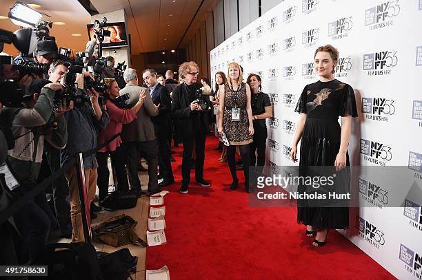 Saoise Ronan attends the 53rd New York Film Festival Premiere of "Brooklyn" at Alice Tully Hall, Lincoln Center on October 7, 2015 in New York City.