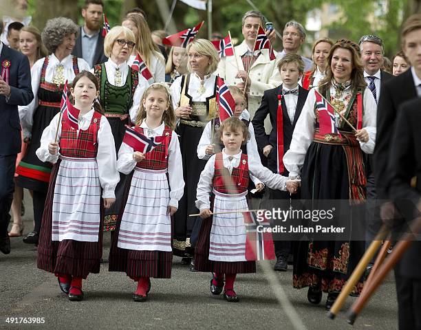 Princess Martha Louise of Norway with her daughters, Maud Angelica Behn, Leah Isadora Behn and Emma Tallulah Behn attend celebrations for Norway...