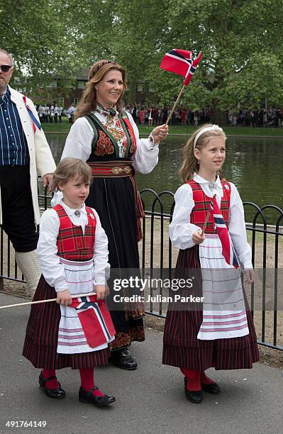 Emma Tallulah Behn and Princess Martha Louise of Norway:Leah Isadora Behn attend celebrations for Norway National day in Southwark Park on May 17,...