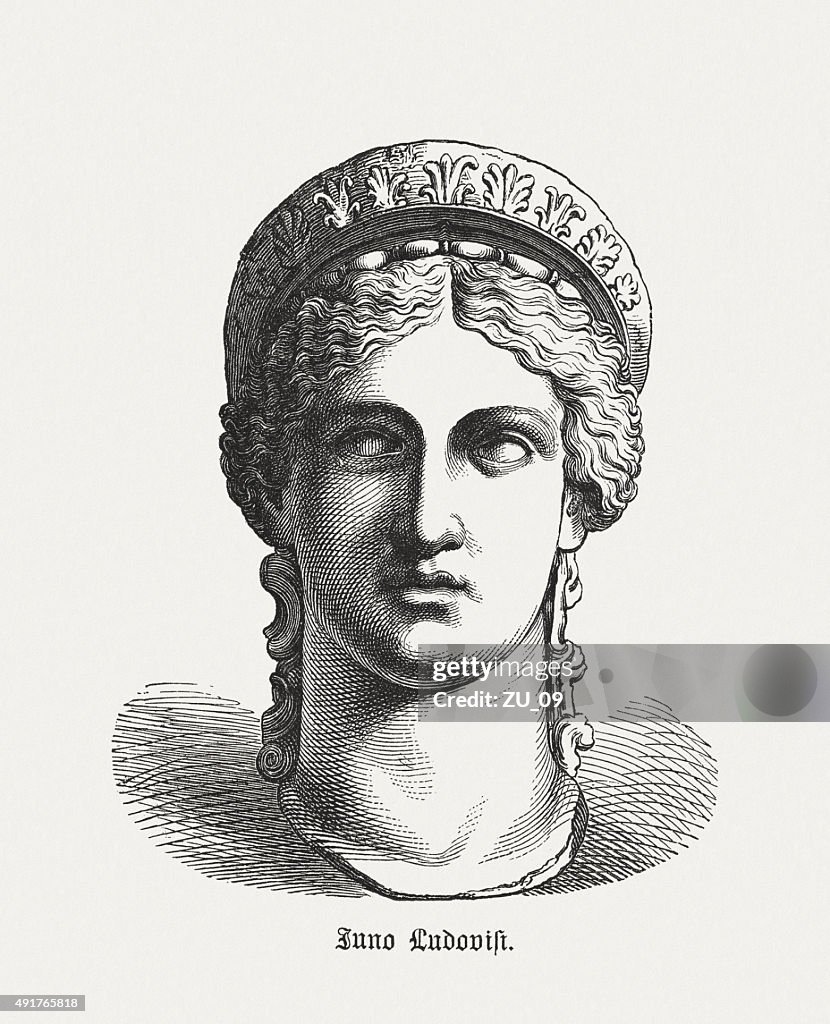 Juno Ludovisi - Roman goddess, published in 1878