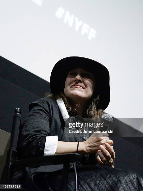 Filmmaker Athina Rachel Tsangari attends "Chevalier" Q&A during 53rd New York Film Festival at Elinor Bunin Munroe Film Center on October 7, 2015 in...