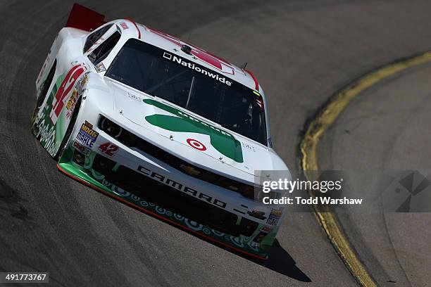 Dylan Kwasniewski drives the Up&Up Chevrolet during practice for the NASCAR Nationwide Series Get To Know Newton 250 Presented By Sherwin Williams at...