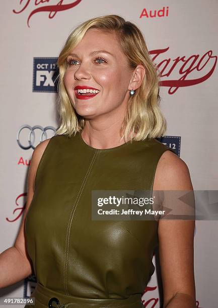 Actress Kirsten Dunst attends the premiere of FX's 'Fargo' Season 2 held at ArcLight Cinemas on October 7, 2015 in Hollywood, California.