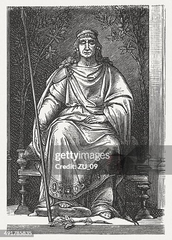 Theoderic Theodoric The Great Ostrogoths King Wood Engraving Published 1881 High ...