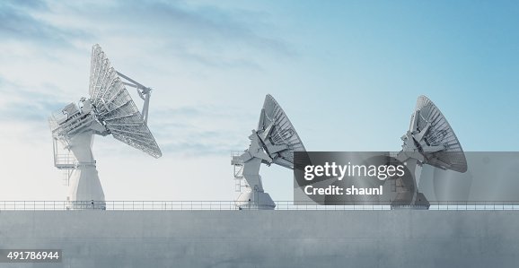 Trio of Satellite Dishes Trio of Satellite Dishes