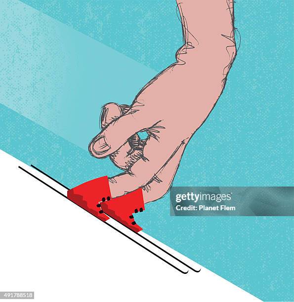 put your skis on! - olympic mountains washington state stock illustrations