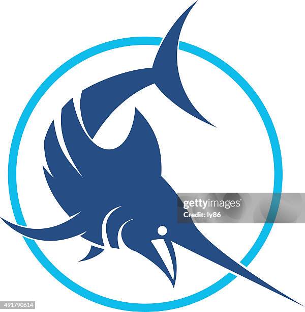 schwertfisch - marlin stock-grafiken, -clipart, -cartoons und -symbole