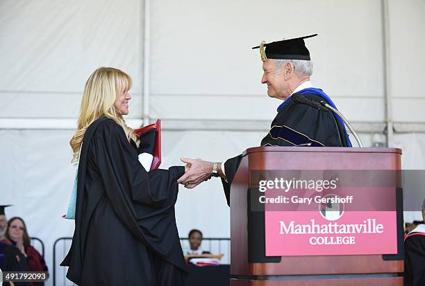 Joan Dangerfield and President, Manhattanville College, Jon Strauss attend as Rodney Dangerfield Receives Honorary Doctorate Posthumously at...