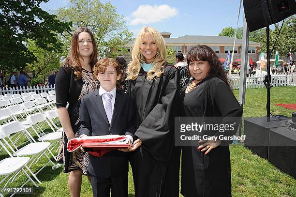 Emily Davis, Smokey Child, Joan Dangerfield and Nellie Gonzalez attend as Rodney Dangerfield Receives Honorary Doctorate Posthumously at...