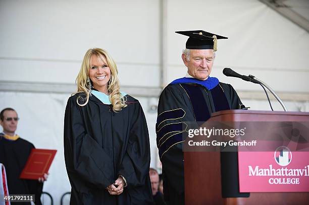 Joan Dangerfield and President, Manhattanville College, Jon Strauss attend as Rodney Dangerfield Receives Honorary Doctorate Posthumously at...