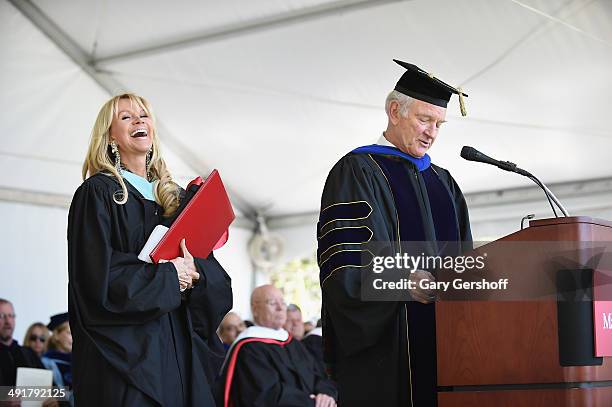 Joan Dangerfield and President, Manhattanville College, Jon Strauss attend as Rodney Dangerfield Receives Honorary Doctorate Posthumously at...