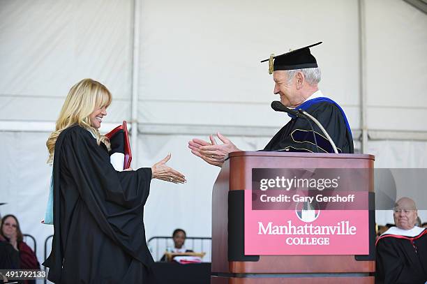 Joan Dangerfield and President, Manhattanville College, Jon Strauss attend as Rodney Dangerfield Receives Honorary Doctorate Posthumously at...