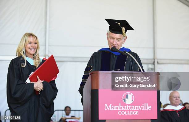 Joan Dangerfield and President, Manhattanville College, Jon Strauss attend as Rodney Dangerfield Receives Honorary Doctorate Posthumously at...