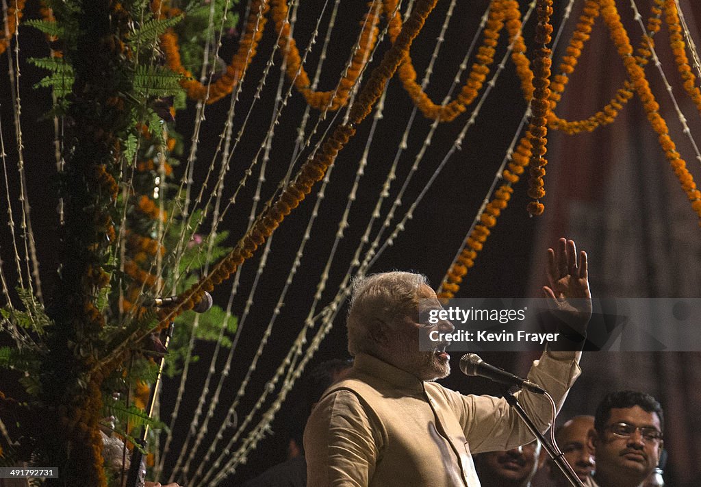 BJP leader Narendra Modi Prays At The Famous Dashaswamadeh Ghat On The Ganges River