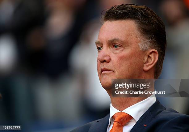 Holland manager Louis van Gaal during the International Friendly match between The Netherlands and Ecuador at The Amsterdam Arena on May 17, 2014 in...