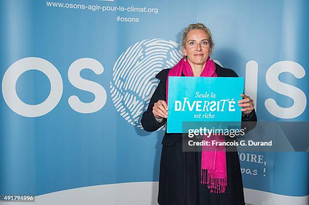 Delphine Batho attends the Nicolas Hulot foundation conference ' L'appel de Nicolas Hulot' at Le Grand Rex on October 7, 2015 in Paris, France.