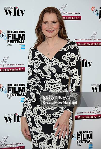 Geena Davis attends the Geena Davis symposium during the BFI London Film Festival at BFI Southbank on October 8, 2015 in London, England.