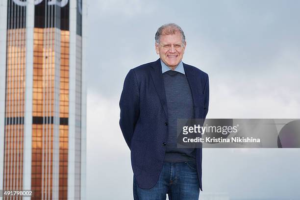 Director Robert Zemeckis attends a photocall for "The Walk: Rever Plus Haut" at Impire Business High-Rise on October 8, 2015 in Moscow, Russia.