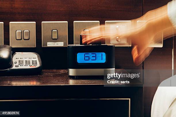 wake up early time - bedroom radio bildbanksfoton och bilder
