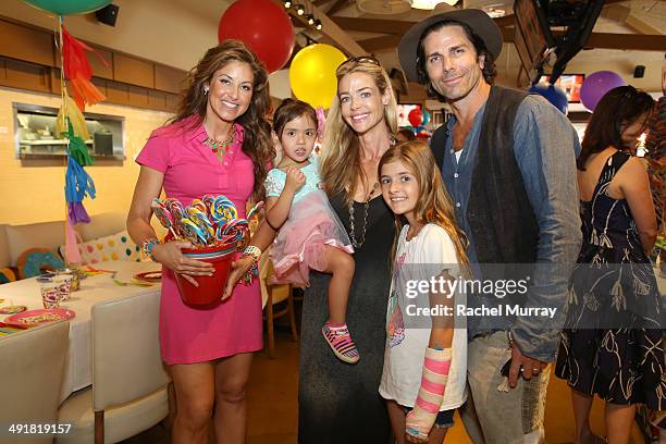 Dylan Lauren, Denise Richards and Greg Lauren attend Dylan's Candy Bar Candy Girl Collection LA Launch Event at Dylan's Candy Bar on May 17, 2014 in...