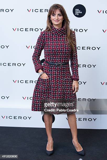 Spanish Actress Penelope Cruz presents her new cinema project at Viceroy Headquarters on October 8, 2015 in Madrid, Spain.