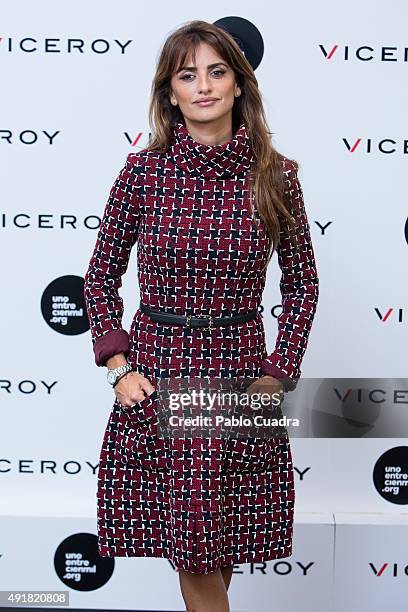 Spanish Actress Penelope Cruz presents her new cinema project at Viceroy Headquarters on October 8, 2015 in Madrid, Spain.