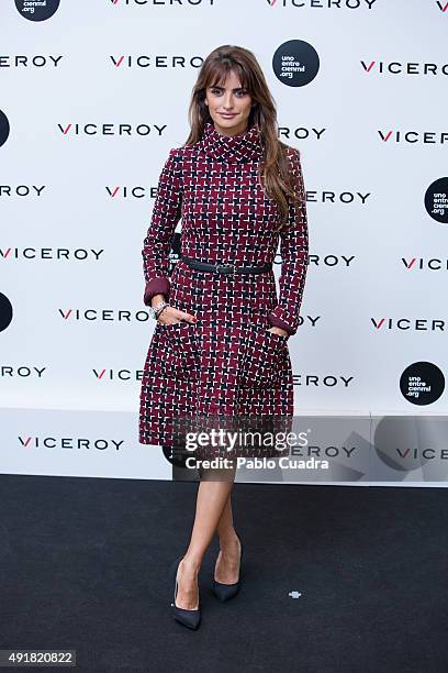 Spanish Actress Penelope Cruz presents her new cinema project at Viceroy Headquarters on October 8, 2015 in Madrid, Spain.