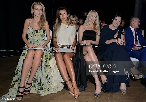 Joanna Pacula, Natalia Siwiec and Anna Tarnowska attend the finale of the Miss World Poland pageant on October 5, 2015 in Endorfina Club in Warsaw,...