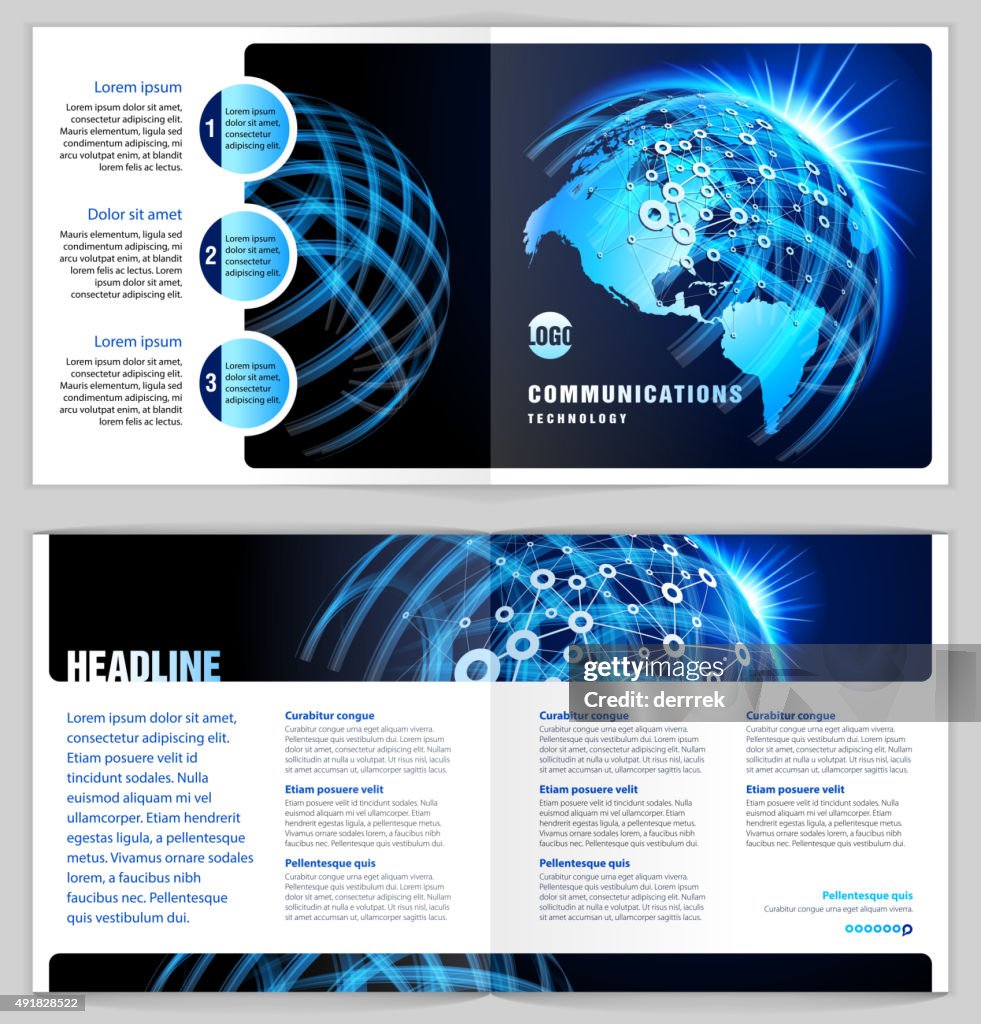 Graphic Design Template "Communications technology"