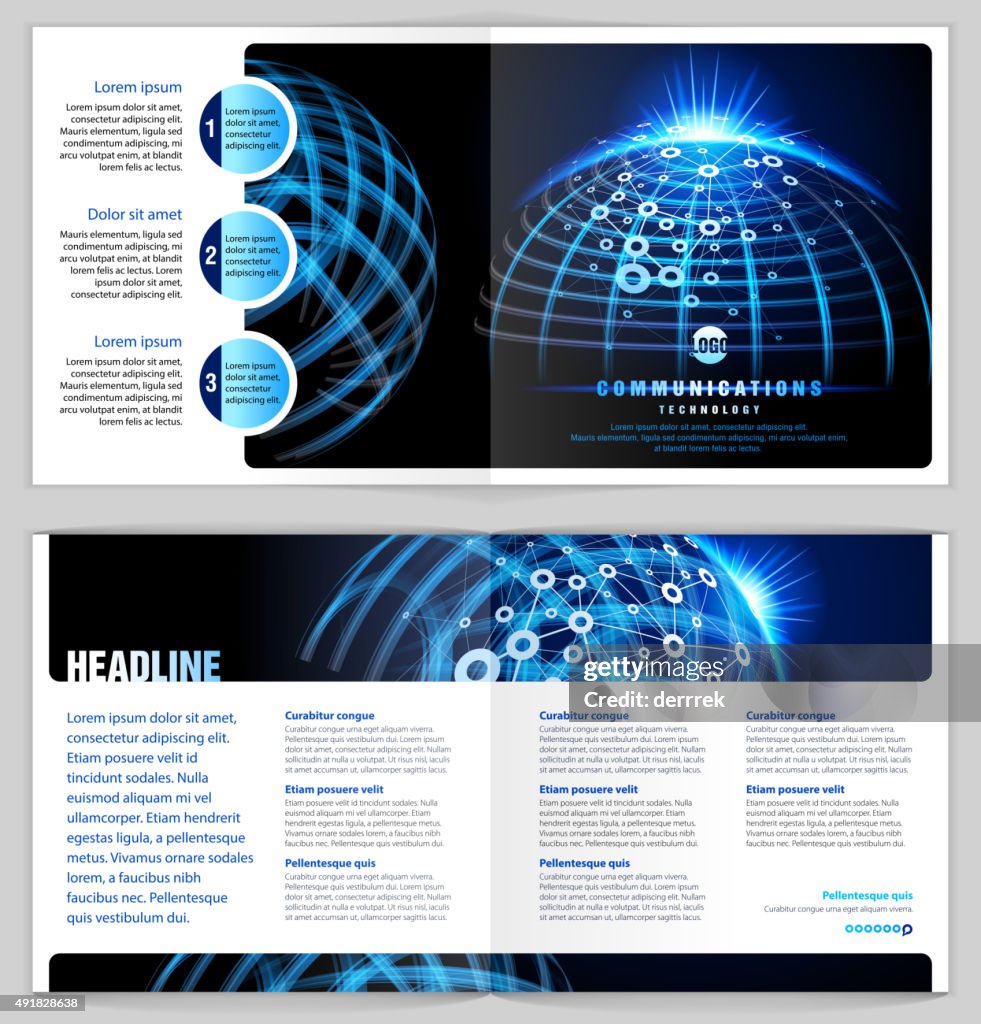 Communication Technology Graphics Design Graphic Design Template Communications Technology High-Res Vector ...