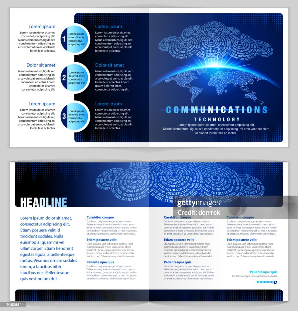 message template designs, themes, templates and... Graphic Design Template Communications Technology High-Res Vector ...