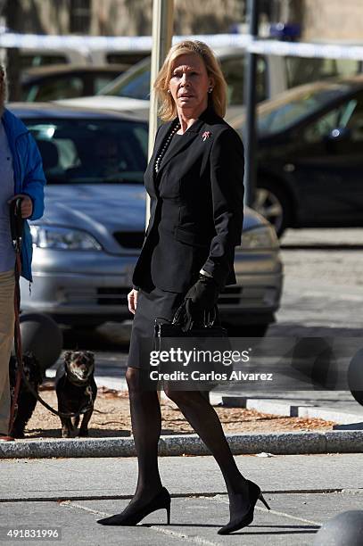 Ana Gamazo attends the Corpore Insepulto mass for Carlos de Borbon Dos Sicilias, second cousin of King Juan Carlos, and Duke of Calabria, at San...