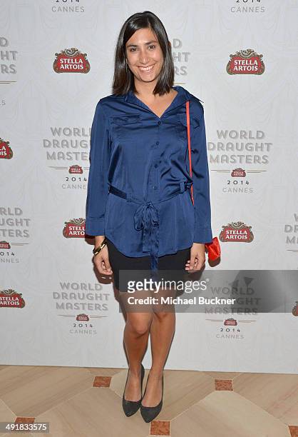 Isabel Plant attends the Stella Artois 2014 World Draught Masters Championship at Cannes Film Festival at the Martinez Hotel on May 17, 2014 in...