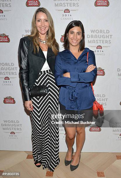 Lorraine Thompson and Isabel Plant attend Stella Artois 2014 World Draught Masters Championship at Cannes Film Festival at the Martinez Hotel on May...