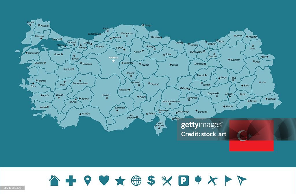 Turquia infográfico mapa